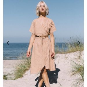 Linenfox mimosa wrap dress